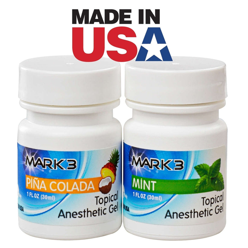 MARK3 flavored Topical Anesthetic Gel (Benzocaine 20%), 1 oz. Jar ...