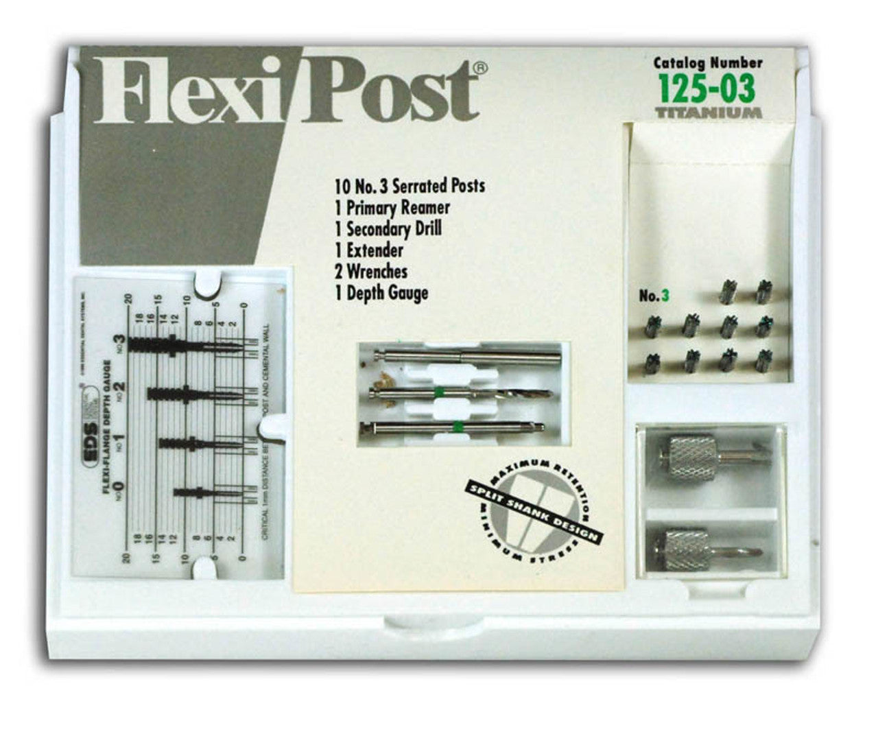 EDS Flexi-Post Titanium Standard Introductory Kit Green Size 3