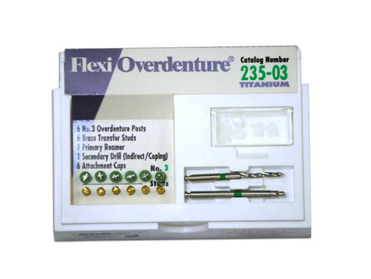 EDS' Flexi-Overdenture Titanium Refills-Green Size 3