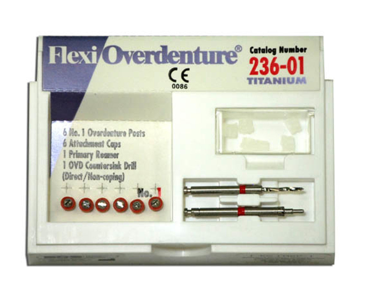 EDS' Flexi-Overdenture Titanium Refills (for Direct/Non-Coping Technique)- Red Size 1