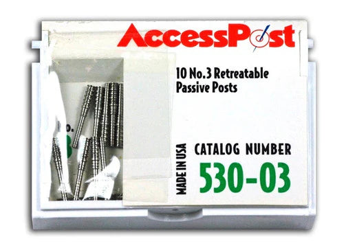 EDS' AccessPost Stainless Steel Refills for Direct/Non-Coping Technique-Green/Size 3