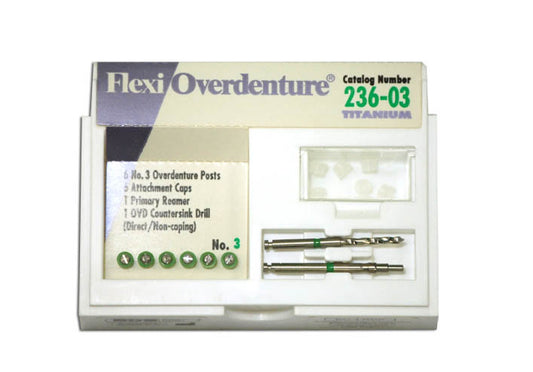 EDS' Flexi-Overdenture Titanium Refills (for Direct/Non-Coping Technique)- Green Size 3