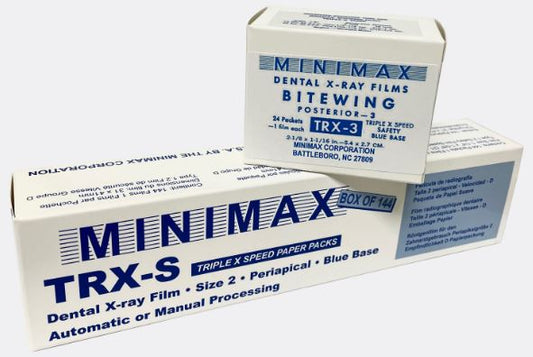 Minimax Paper Packet Intraroal D-Speed Size 2 Singles DentaX-Ray Film Box of 144