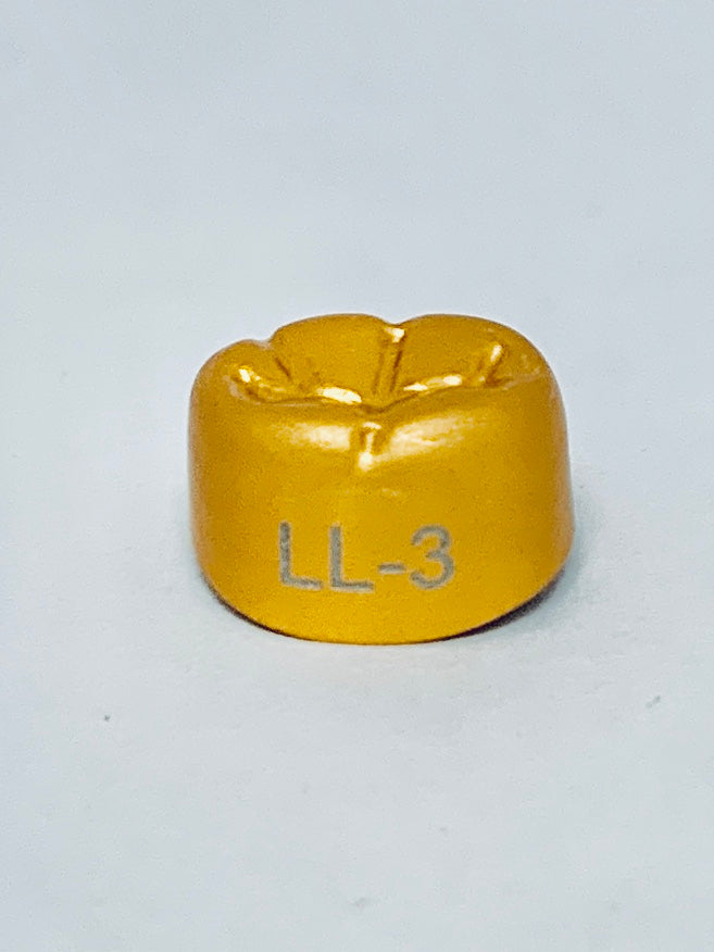 Gold Anodized Temporary Crowns LL3