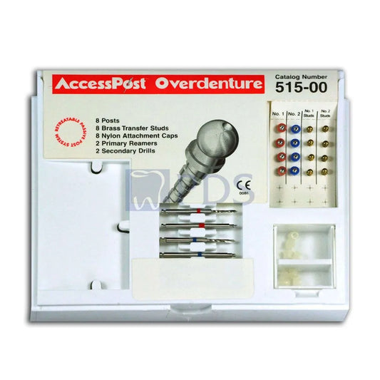 EDS' AccessPost Overdenture Stainless Steel Introductory Kit for Direct/Non-Coping Technique