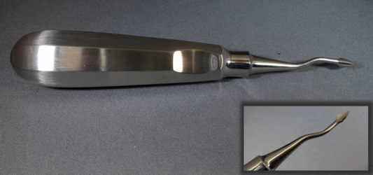 DEXITER BONE PRESERVATION # 60B Spade Tip Angled ELEVATOR Comparable to Hu-Friedy & Miltex