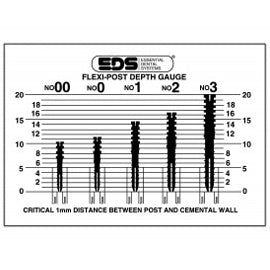 EDS' Flexi-Overdenture Depth Gauge Ruler For Stainless Steel Post Selection