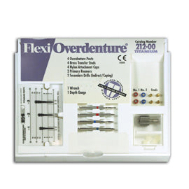 EDS' Flexi-Overdenture Intro Kits: Titanium 4 Posts Red, Blue/Sizes 1,2