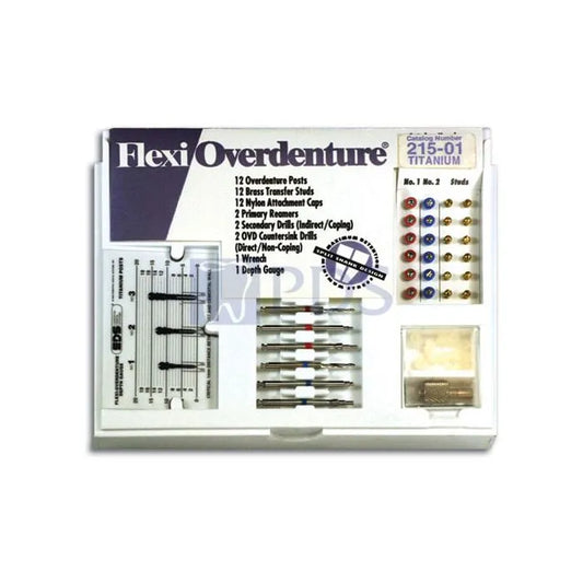 EDS' Flexi-Overdenture Intro Kits: Titanium 12 Posts For Indirect/Coping & Direct/Non-Coping Technique)