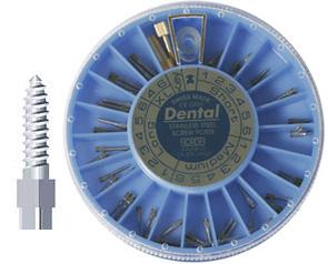 Screw Posts, Dental Titanium Conical Cross Head Assortment 60: 3 each size - Silmet Dental supplies | Authorized dealers of Silmet products | Silmet dental